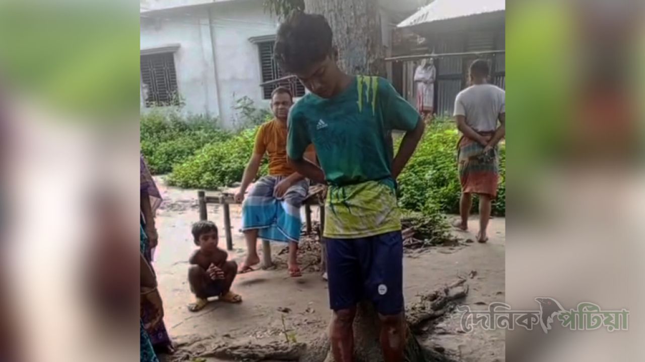 গাছের সঙ্গে বেঁধে কিশোরকে নির্যাতন, মায়ের কান্নাতেও মন গলেনি কারও
